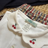 Polo LAB con colletto cappe piquet ciliegie ricamate a mano