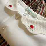Polo LAB con colletto cappe piquet funghetti ricamati a mano
