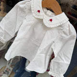 Milk Blouse Round Collar 03405