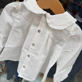 Milk Blouse Round Collar 03405