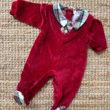 Tutina ciniglia dettaglio tartan DBI24120 Deolinda