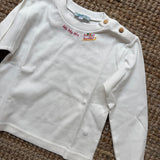 T-shirt LAB latte ricamo natalizio HOHOHO e slitta