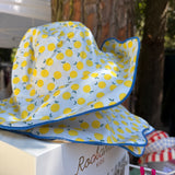 Cappello reversibile righe + limoni T2575B
