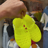Sandali da spiaggia in gomma granchietto giallo fluo Méduse