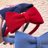 LAB headband covered in velvet with flat bows