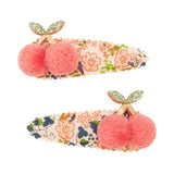 Pack mollettine FLORAL POM POM CHERRIES CLIPS - 2 pezzi ciliegine