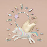 Pack mollettine FLYING UNICORN MINI CLIPS - 8 pezzi unicorni