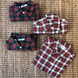 Burgundy Green Blue and Milk Check Shirt 731109