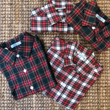 Burgundy Green Blue and Milk Check Shirt 731109