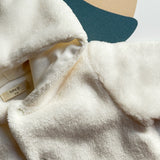 Cappottino ecopelliccia latte con cappuccio BG81