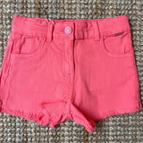 Shorts fragola con orlo sfrangiato 491004