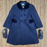 Cappotto in lana blu I241001