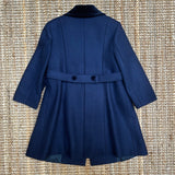 Cappotto in lana blu I241001