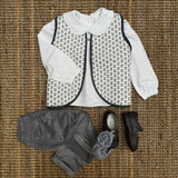 I246 patterned quilted vest