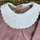 Newborn broken set in warm antique pink cannetè cotton 04283