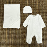 Basic newborn cap in double jersey, milk color 19223-2