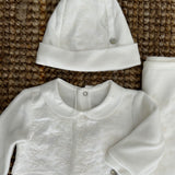 Embroidered milk chenille newborn romper 06250