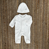 Embroidered milk chenille newborn romper 06250