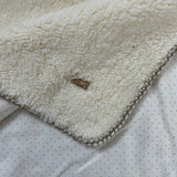 Newborn milk blanket in eco-fur doubled in cotton 14238