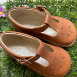 Scarpe sandali unisex in nappa impunturata color caramello B2805