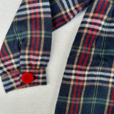 DK306 Round Collar Flannel Tartan Dress