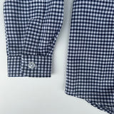 White and blue micro check shirt DK526