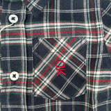 Camicia tartan rosso verde e latte DK600