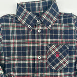 Camicia tartan rosso verde e latte DK502