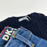 Maglione trecce blu navy DK23