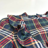 Camicetta in flanella tartan con volants DK407