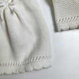 Cardigan newborn latte con fiocchetti DK117