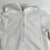 Body newborn latte ricamato sul colletto DK168