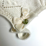 Milk-worked newborn bonnet DK124