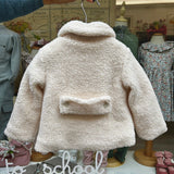 Double-breasted milk teddy coat DK367