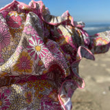 Costume LAB slip in cotone fiorellini rosa orlo prillino rosa e nodini fiocco