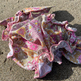Costume LAB slip in cotone fiorellini rosa orlo prillino rosa e nodini fiocco
