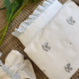 Coperta LAB con cavallino a dondolo + azzurro