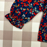 LAB Ludo shirt with berry pattern and frill collar