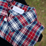 Camicia a quadri bordeaux verde blu e latte 731109