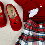 Gonna kilt LAB tartan rosso e latte