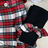 Gonna kilt LAB tartan rosso e latte