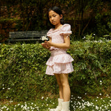Top ricamo smock rosa Priscilla Gingersnaps GBL1714