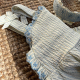 Completo riga azzurra e ricamo Isabel Gingersnaps GKSHSET0208-2