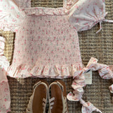 Top ricamo smock rosa Priscilla Gingersnaps GBL1714