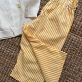 Pantalone Didi LAB righe bianco e giallo
