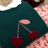 LAB sweater with cherry embroidery