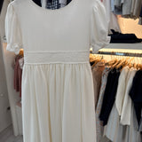 Gold and white formal dress C1