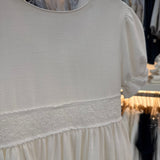 Gold and white formal dress C1