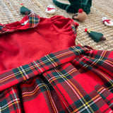 LAB Lucia tartan and velvet dress