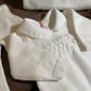 Copertina newborn in cotone organico bianco 75x95cm PS16F